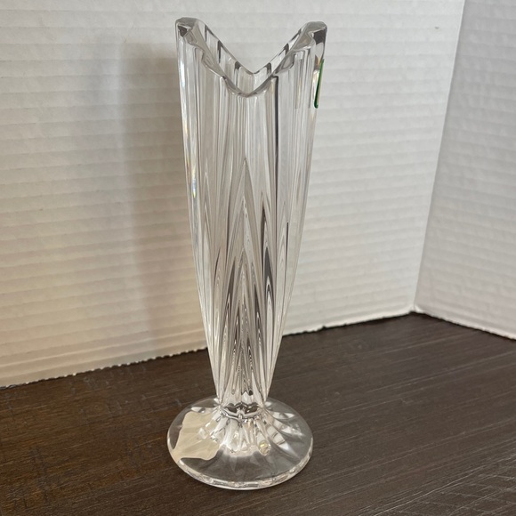 NIB Waterford Crystal Marquis Nautic Shell Bud Vase 7 1/4" Made in Germany - Picture 4 of 6